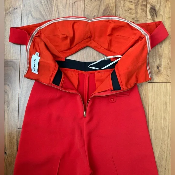 Self-Portrait Off-Shoulder Jumpsuit Red US 6 - Picture 12 of 16